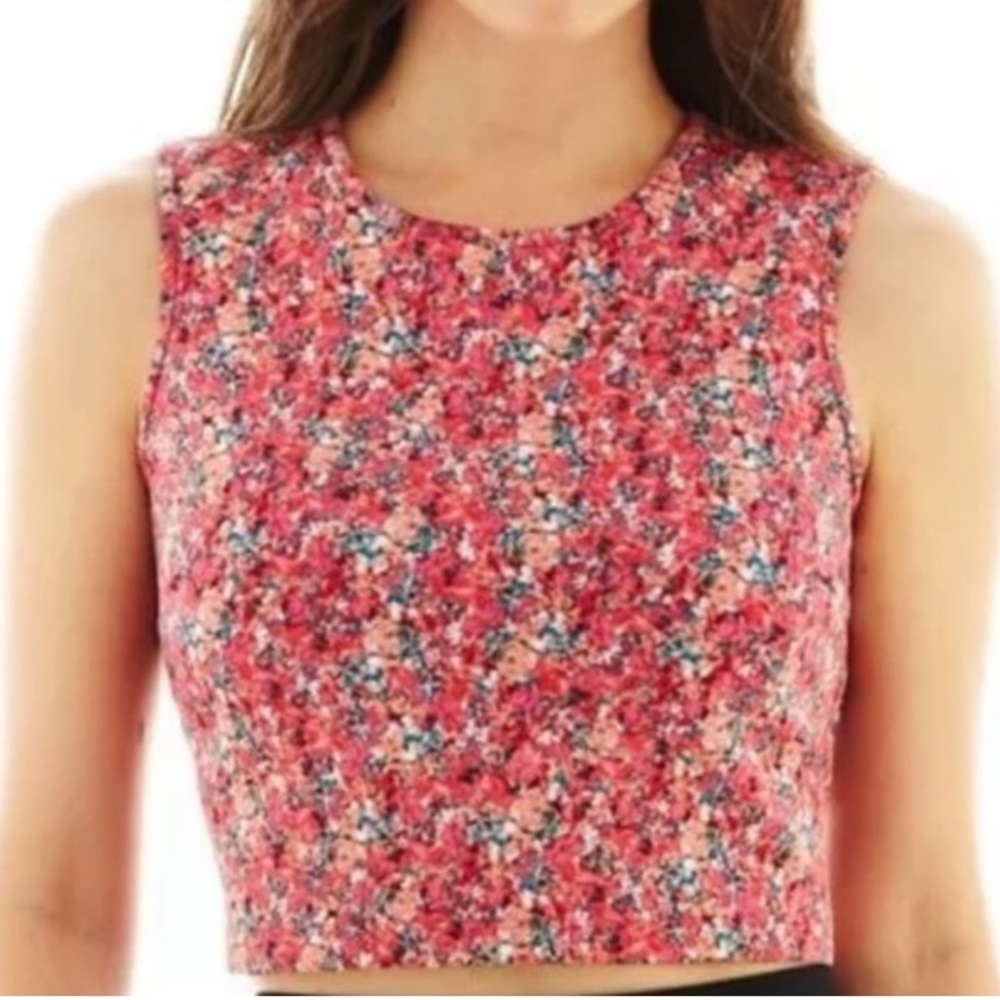 I Heart Ronson dozy floral crop top